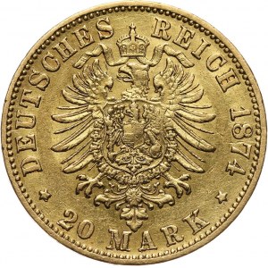 Niemcy, Badenia, Fryderyk I, 20 marek 1874 G, Karlsruhe