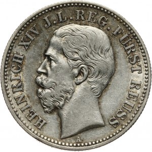 Germany, Reuss, Heinrich XIV, 2 Mark 1884 A, Berlin