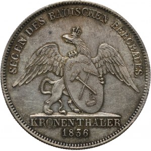 Germany, Baden, Karl Leopold, Thaler 1836
