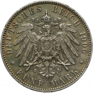 Germany, Bremen, 5 Mark 1904 J, Hamburg