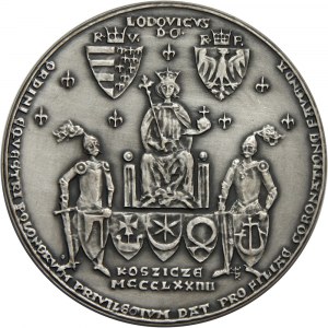 PRL, Seria królewska PTAiN, medal, Ludwik Węgierski, SREBRO