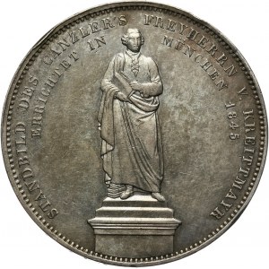 Germany, Bayern, Ludwig I, 2 Taler (3 1/2 Gulden) 1845, Munchen, Chancellor Baron von Kreittmayr