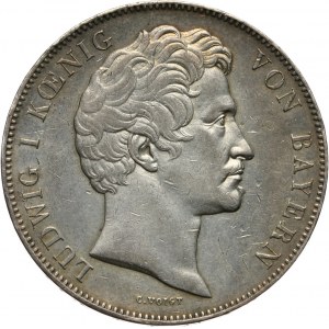 Germany, Bayern, Ludwig I, 2 Taler (3 1/2 Gulden) 1843, Munchen, Academy of Erlangen