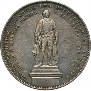 Niemcy, Bawaria, Ludwik I, 2 talary (3 1/2 guldena) 1843, Monachium, Uniwersytet w Erlangen