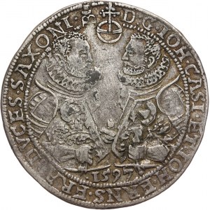 Niemcy, Saksonia-Coburg-Eisenach, Jan Kazimierz i Jan Ernest, talar 1597, Saalfeld
