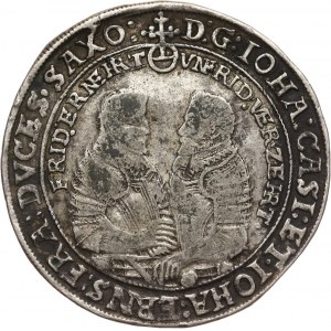 Niemcy, Saksonia-Coburg-Eisenach, Jan Kazimierz i Jan Ernest, talar 1607 WA, Coburg