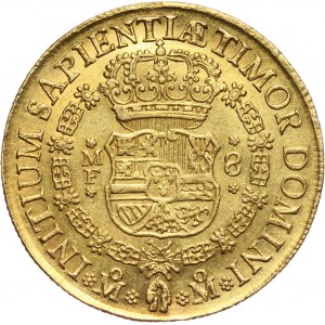 Mexico, Philip V, 8 Escudos 1742 Mo-MF, Mexico City