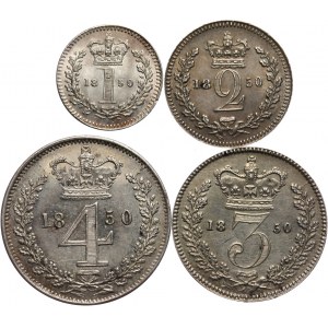 Wielka Brytania, Wiktoria, Maundy set 1850