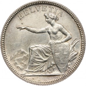 Szwajcaria, 5 franków 1874 B. Bruksela