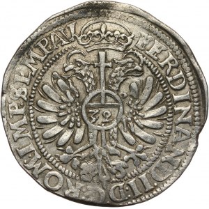 Niemcy, Lubeka, talar 1632, z tytulaturą Ferdynanda II, Jan Chrzciciel