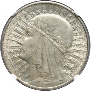 II RP, 10 złotych 1932, Londyn, głowa kobiety