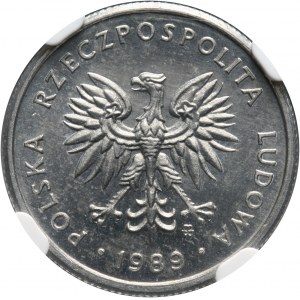 PRL, 2 złote 1989, PRÓBA, aluminium