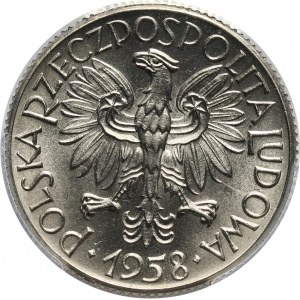 PRL, 1 złoty 1958, PRÓBA, nikiel