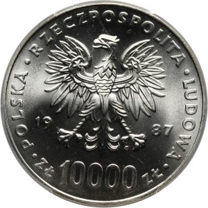 PRL, 10000 złotych 1987, Warszawa, Jan Paweł II