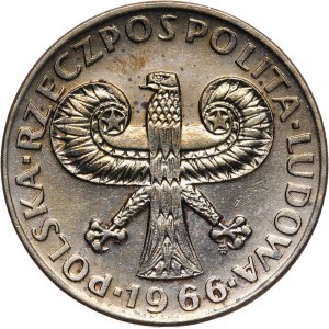 PRL, 10 złotych 1966, Mała Kolumna, PRÓBA, miedzionikiel