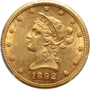 USA, 10 Dollars 1892 CC, Carson City