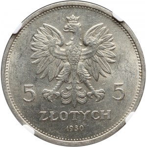 II RP, 5 złotych 1930, Warszawa, Sztandar