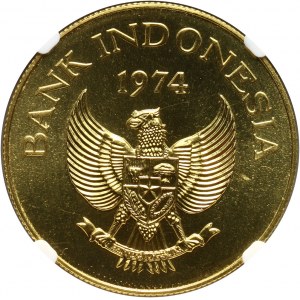 Indonesia, 100000 Rupiah 1974, Komodo dragon lizard