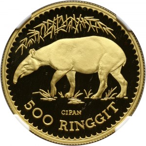 Malezja, 500 ringgit 1976, Tapir, stempel lustrzany