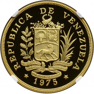 Venezuela, 1000 Bolivares 1975, Cock of the rock, PROOF