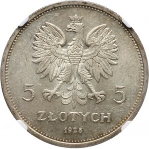 II RP, 5 złotych 1928, Warszawa, Nike