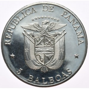 Panama, 5 Balboas, 1972.