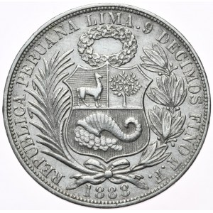 Peru, 1 Sol, 1888.