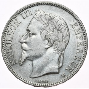 France, 5 Francs, 1867.