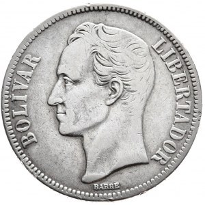 Venezuela, 5 Bolivars, 1935.