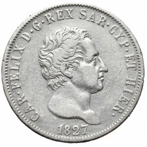 Sardynia, 5 Lirów, 1827r.