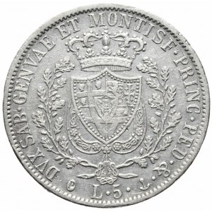 Sardynia, 5 Lirów, 1827r.