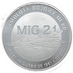 SM 2009-2013, 1/2oz., Combat aircraft, MIG21