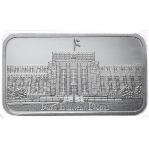 2oz bar. Silver Mint, FED.