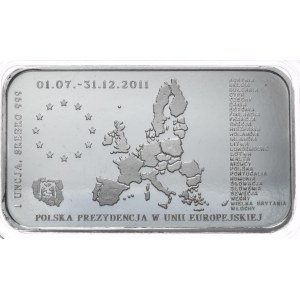 Sztabka 1oz. Srebrna Mennica, UE