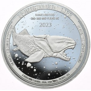 Kongo, 20 Franków, 2023r., Dunkleosteus