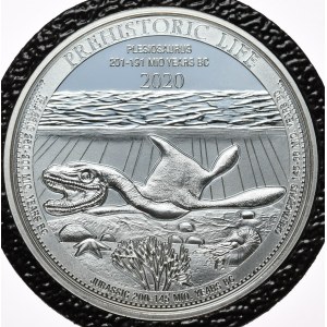 Kongo, 20 Franków, 2020r., Plesiosaurus