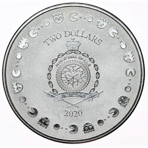 Niue, 2 Dolary, 2020r., Pac-Man 40th