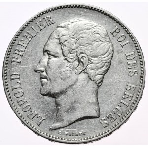 Belgium, 5 Francs, 1851.