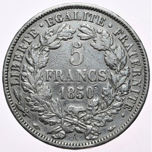 France, 5 Francs, 1850. Ceres