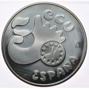 Spain, 5 Ecu, 1990, 1oz.