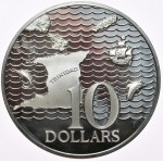 Trinidad a Tobago, 10 USD, 1975.