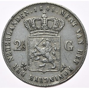 Netherlands, 2½ Guilders, 1845.