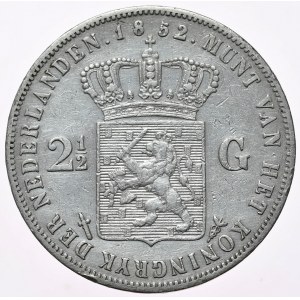 Holandia, 2½ Guldena, 1852r.