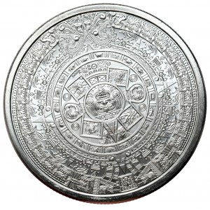 Meksyk, 1 oz. Srebro 999, kalendarz, wojownik