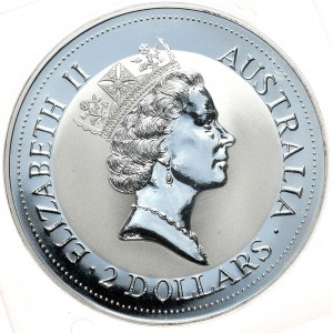 Australia, Kookaburra, 1992, 2 oz, 2 uncje Ag 999, pryzmat