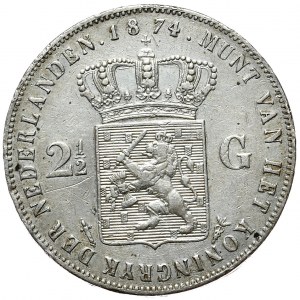 Paesi Bassi, 2½ Gulden, 1874.