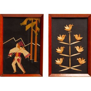 Two pictures from straw, Craft Cooperative Reflex
