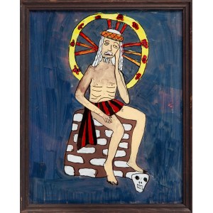 Picture on glass (Sorrowful Christ)