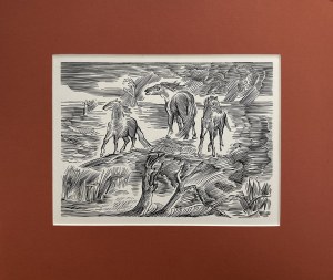 Bogna KRASNODĘBSKA - GARDOWSKA (1900 - 1986), Spłoszone Konie