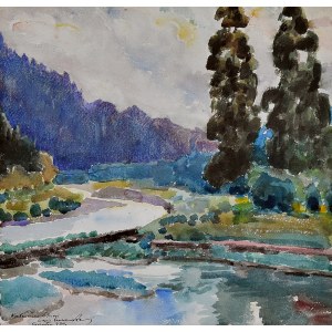 Erwin CZERWENKA (1887-1970 ?), Paysage de la région de Czorsztyn, 1930